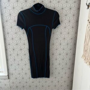 Urban Outfitters Accent Stitch Ribbed Mini Dress